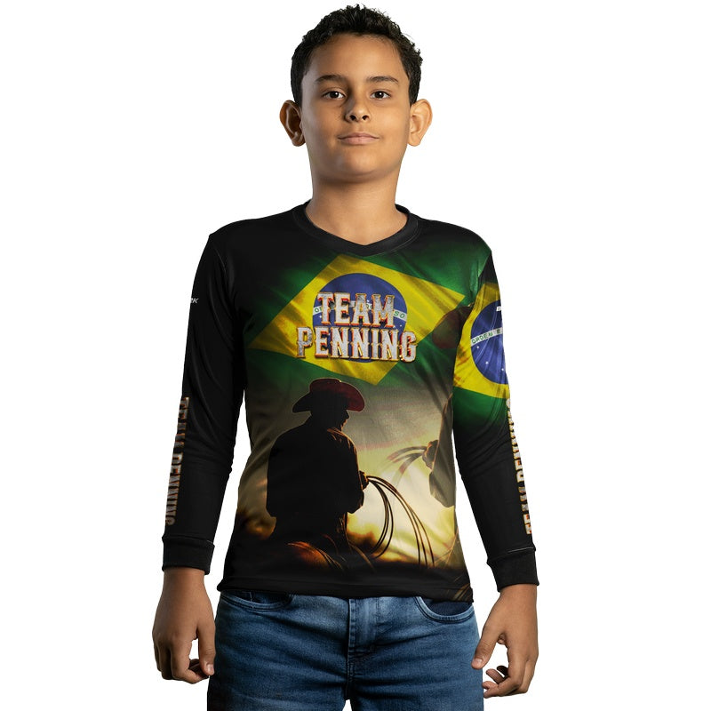 Camisa Agro Brk TEAM PENNING Brasil Com Proteção UV50+ - BRK AGRO
