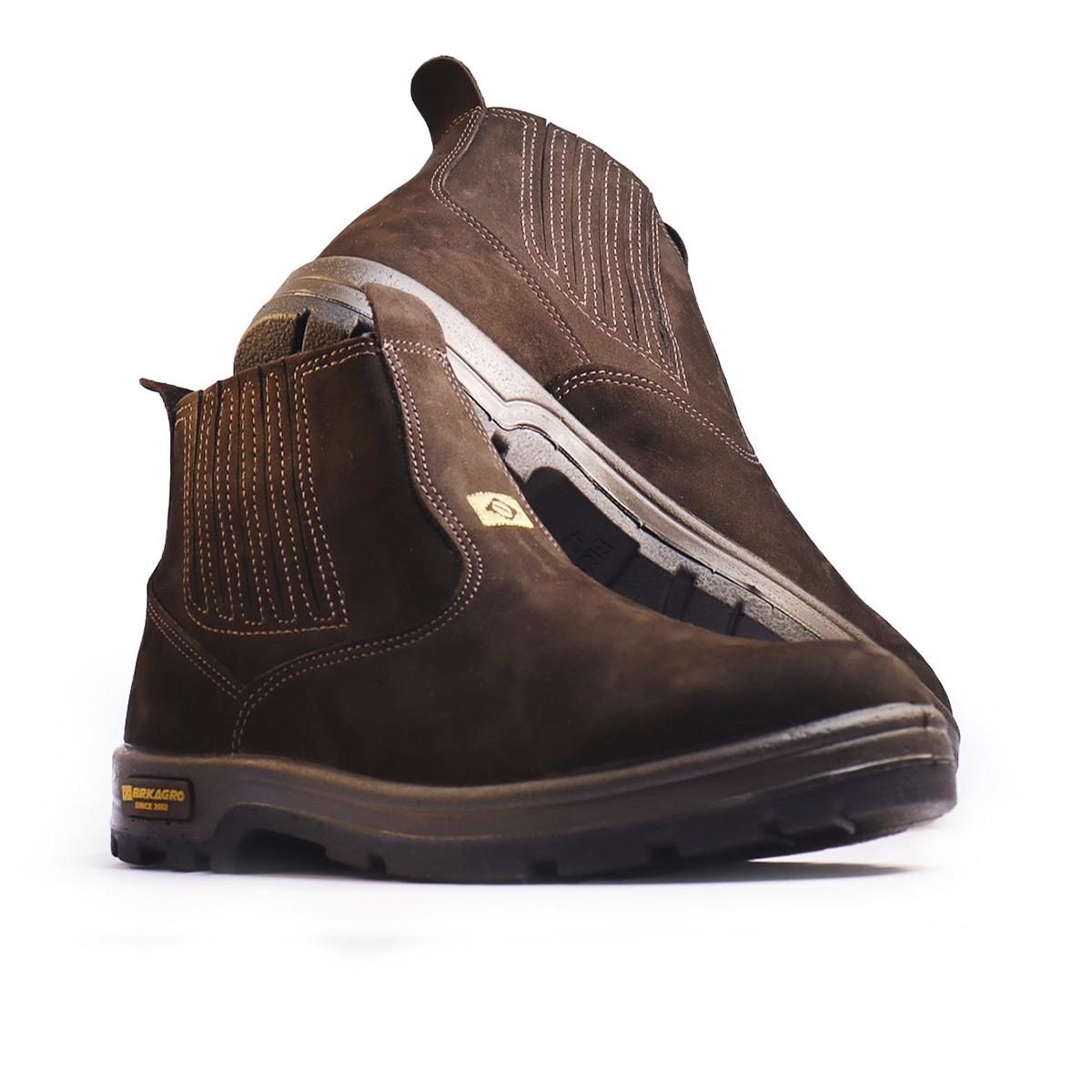 Botina de Couro Legítimo Brk Agro - Chocolate - Brk Agro