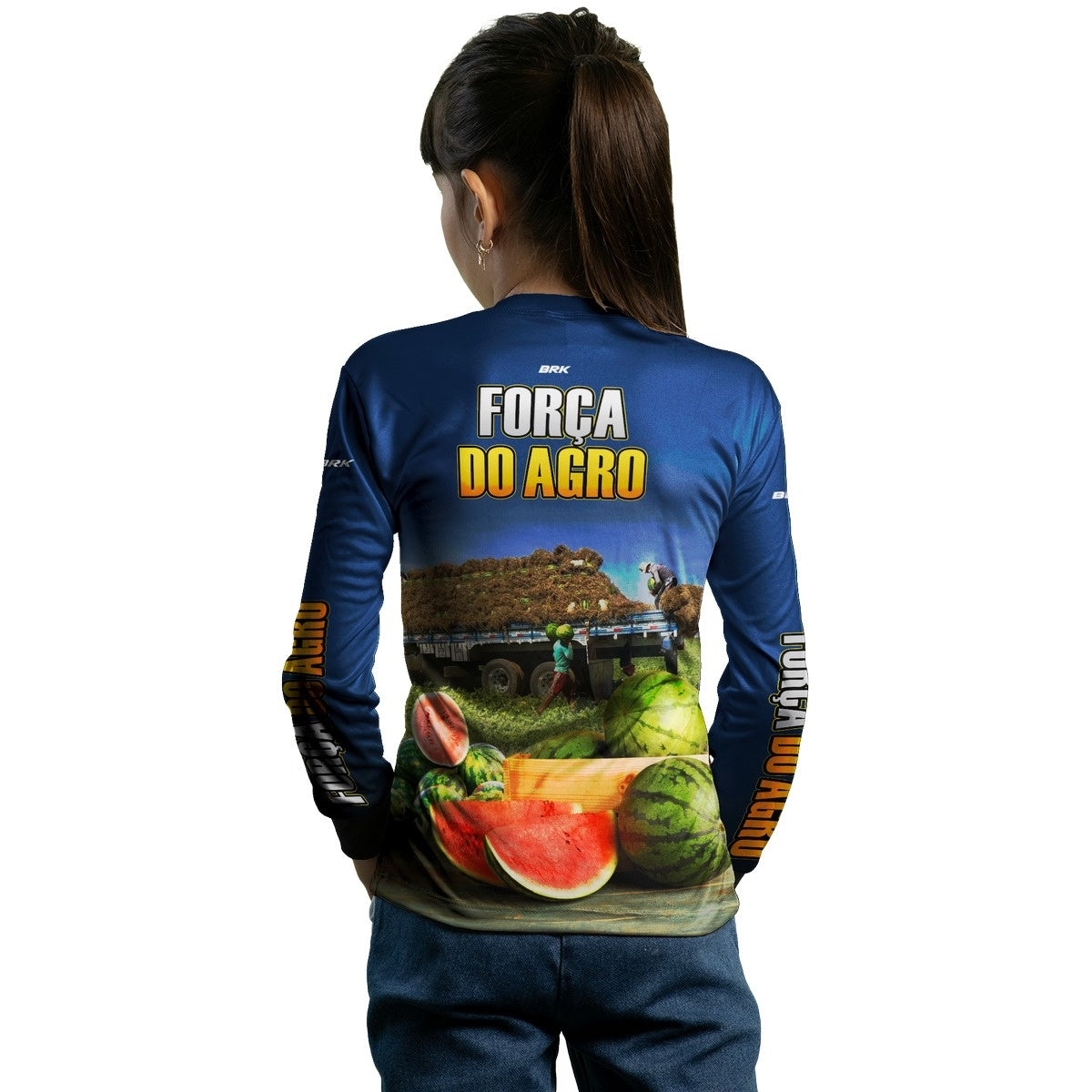 Camisa Agro Brk A Força do Agro Produtor de Melancia com UV50+ - BRK AGRO