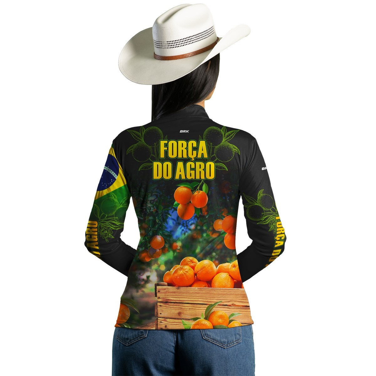 Camisa Agro Brk Cultivo Frutas Produtor de Laranja com Proteção UV50+ - BRK AGRO