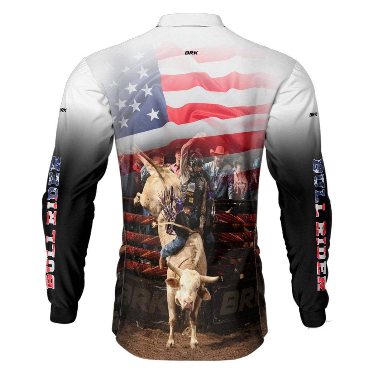 Camisa Agro Brk Branca Rodeio USA com Proteção Solar UV50+ - BRK AGRO