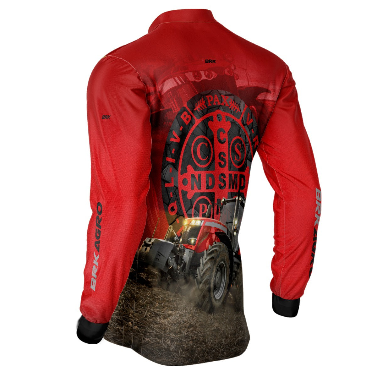 Camisa Agro Brk Trator São Bento Vermelha com UV50+ - Brk Agro