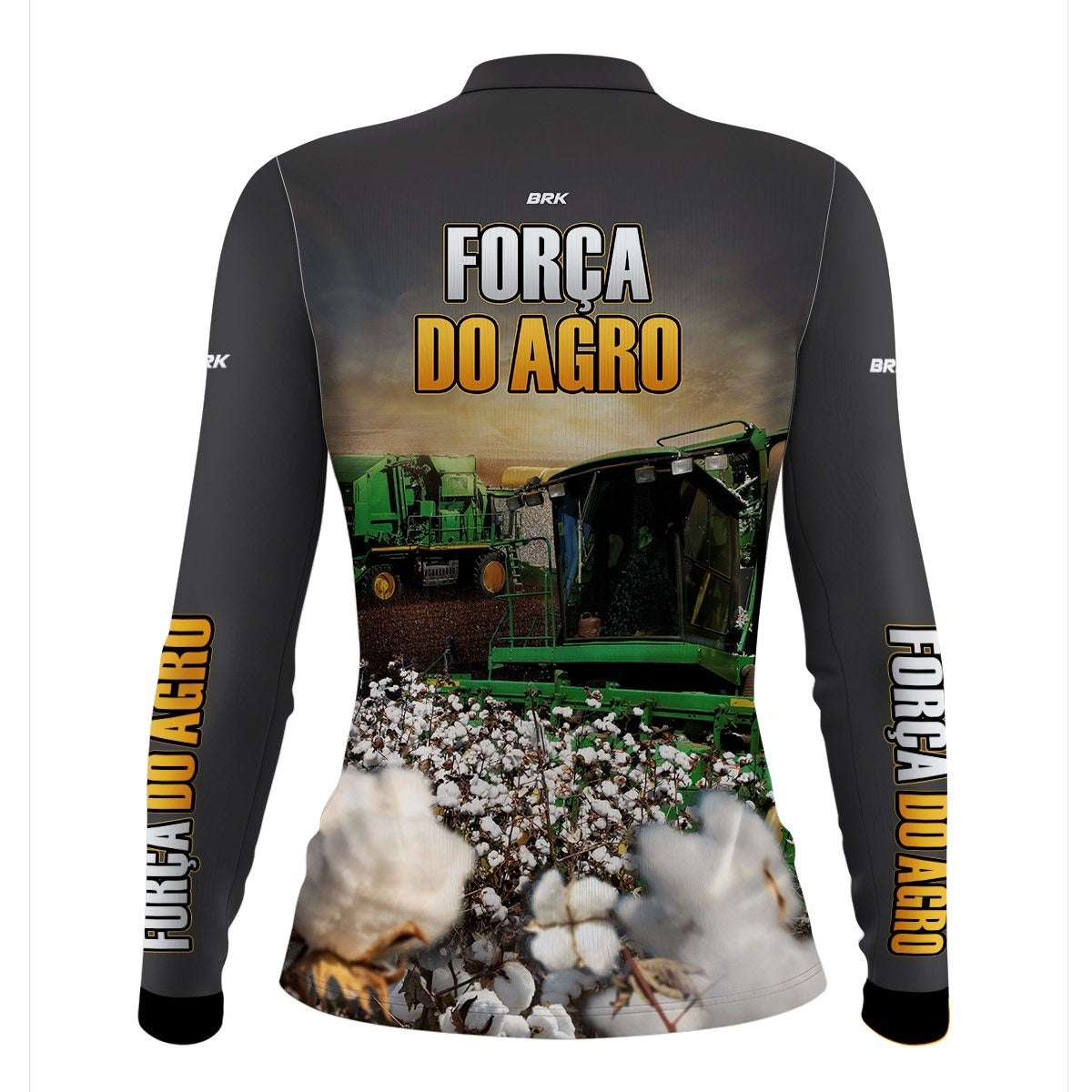 Camisa Agro Brk A Força do Agro Produtor de Algodão com Proteção Solar UV50+ - Brk Agro