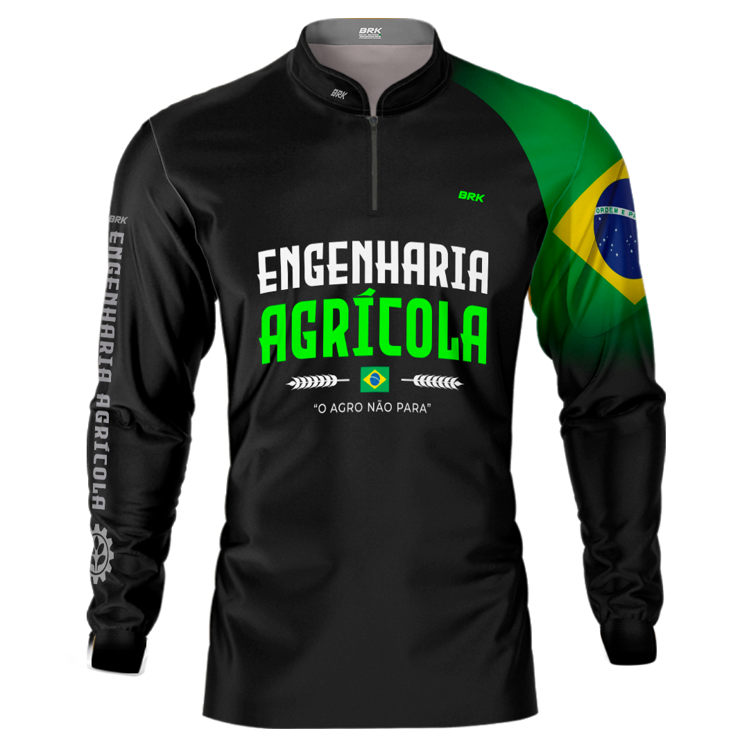 Camisa Agro Brk Engenharia Agrícola com UV50+ - BRK AGRO
