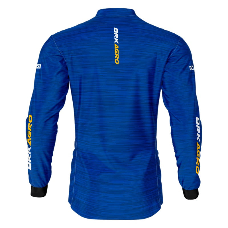 Camisa Agro Brk Mescla Azul Royal com Proteção Solar UV50+ - Brk Agro