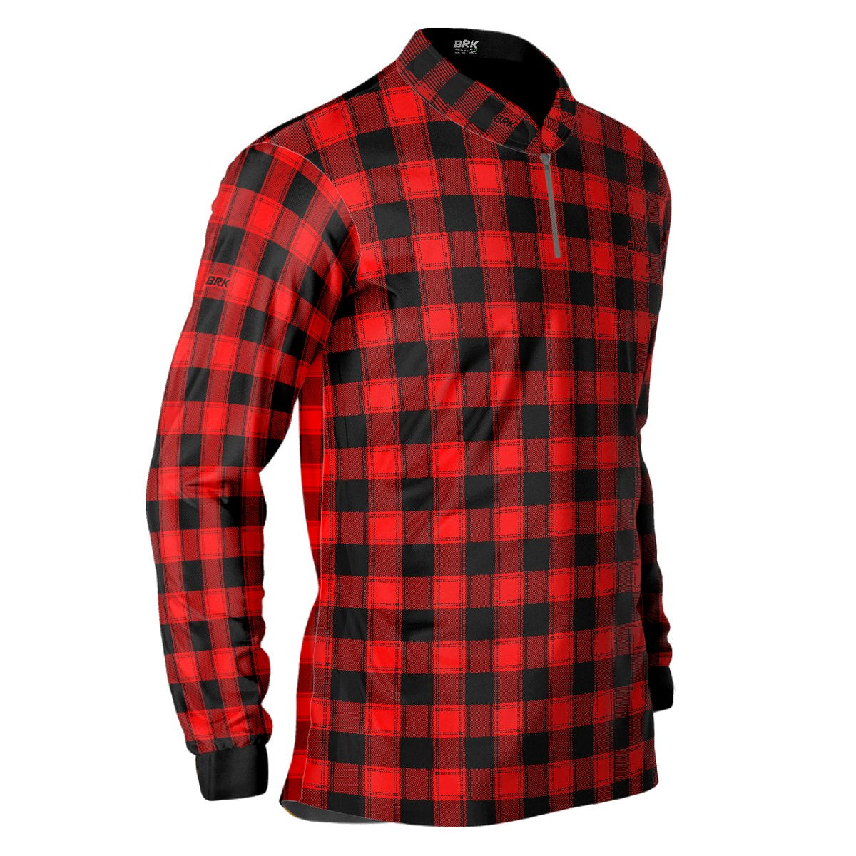 Camisa Agro Brk Country Masculina Xadrez Vermelho com Proteção Solar UV50+ - BRK AGRO