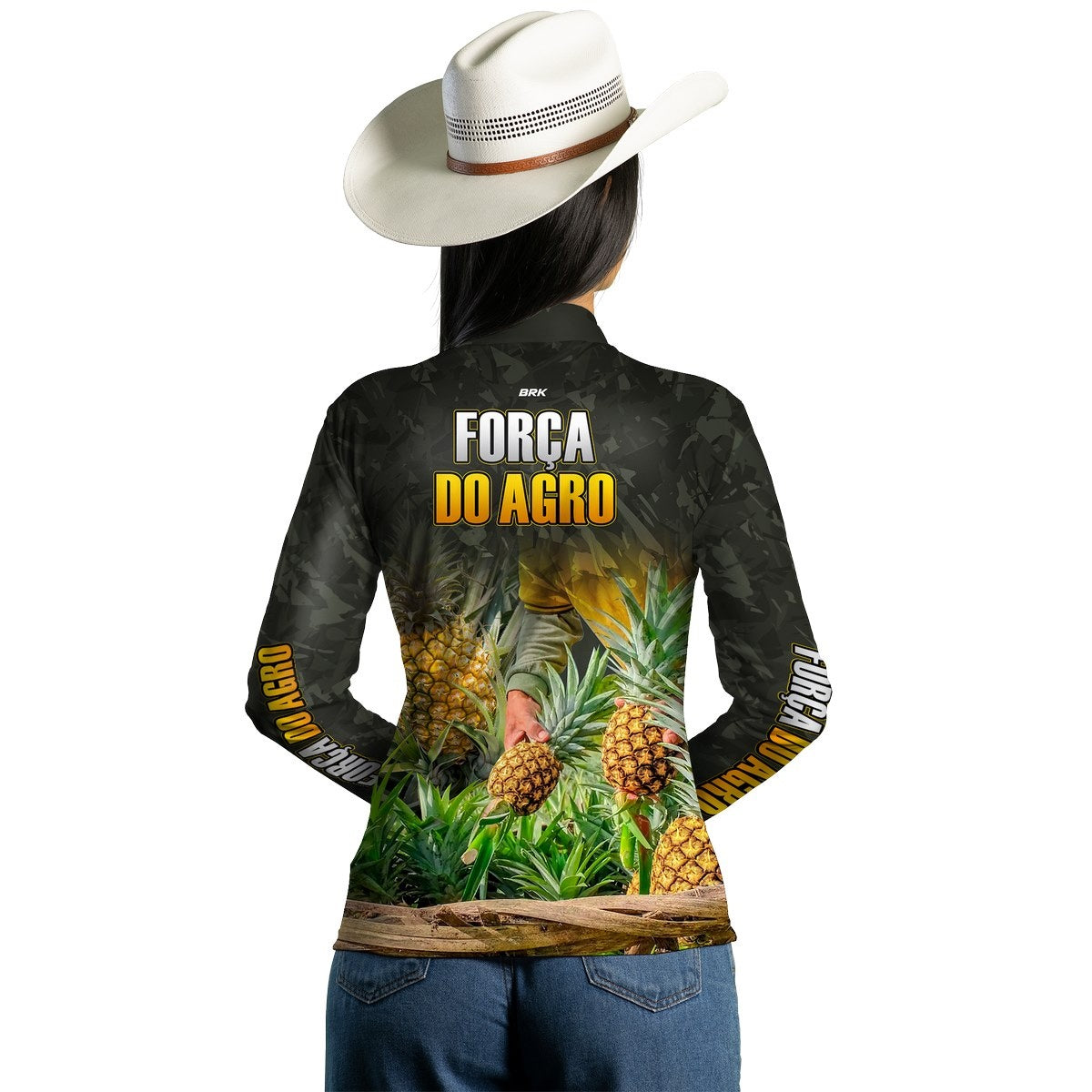Camisa Agro Brk A Força do Agro Produtor de Abacaxi com UV50+ - BRK AGRO
