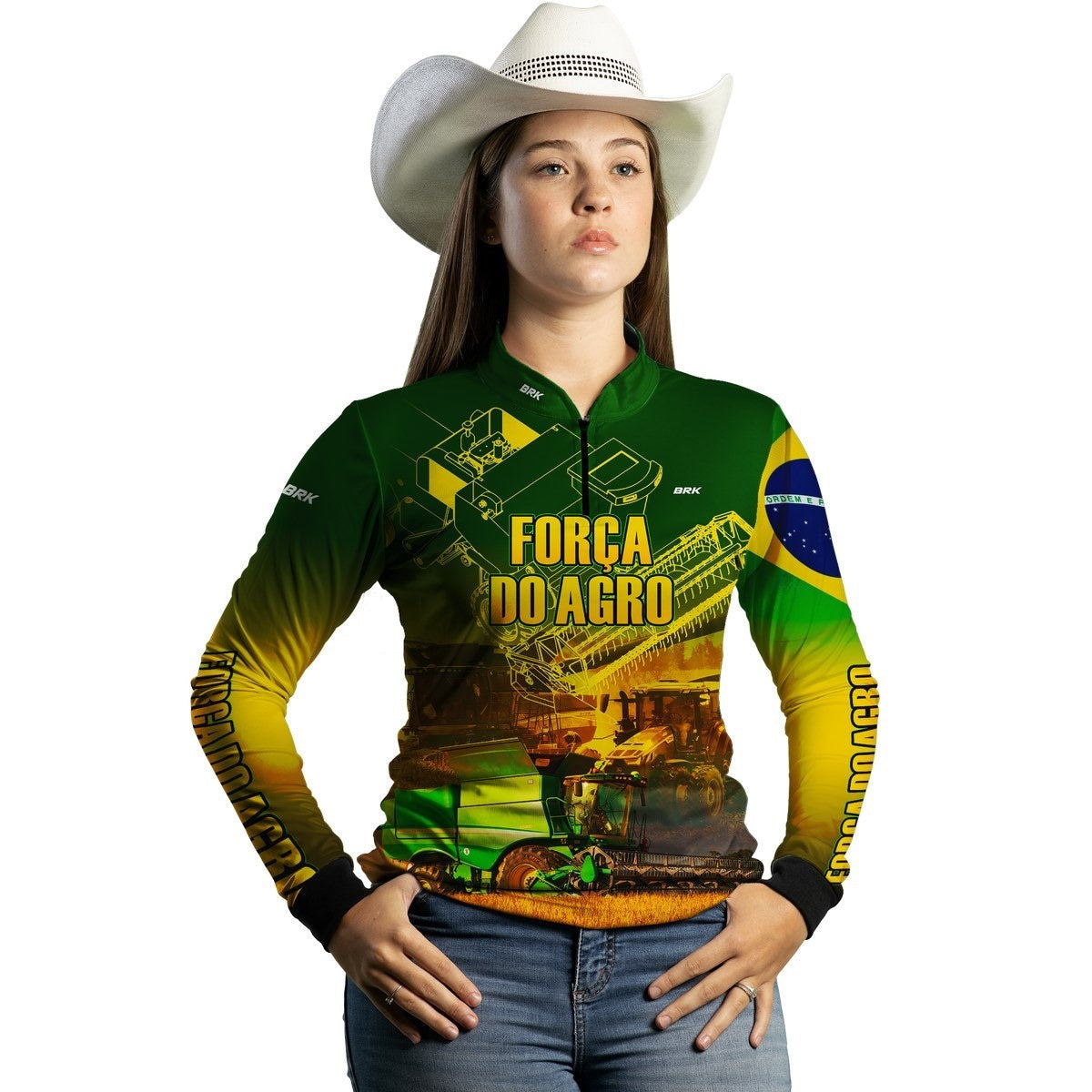 Camisa Agro Brk Força do Agro com Proteção Solar UV50+ - Brk Agro
