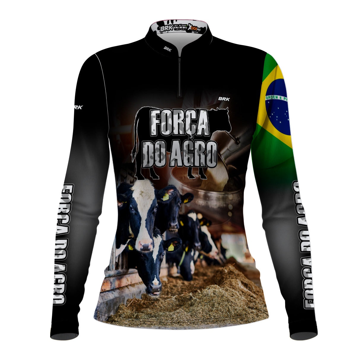 Camisa Feminina Agro Brk Produtor de Leite com Proteção Solar UV50+ - Brk Agro