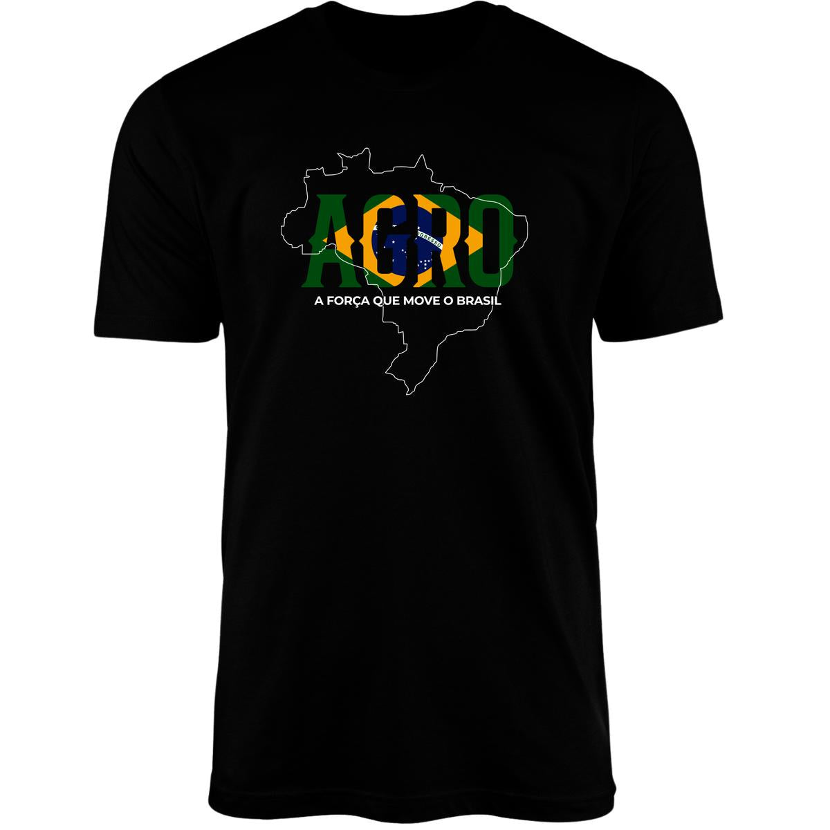 Camiseta Agro Brk A Força do Agro Move o Brasil com Algodão Premium - Brk Agro