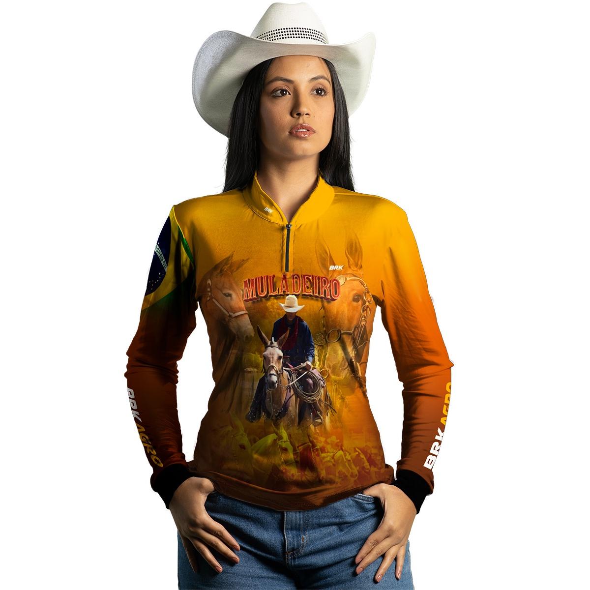Camisa Agro Brk Muladeiro Amarela Com UV50+ - BRK AGRO