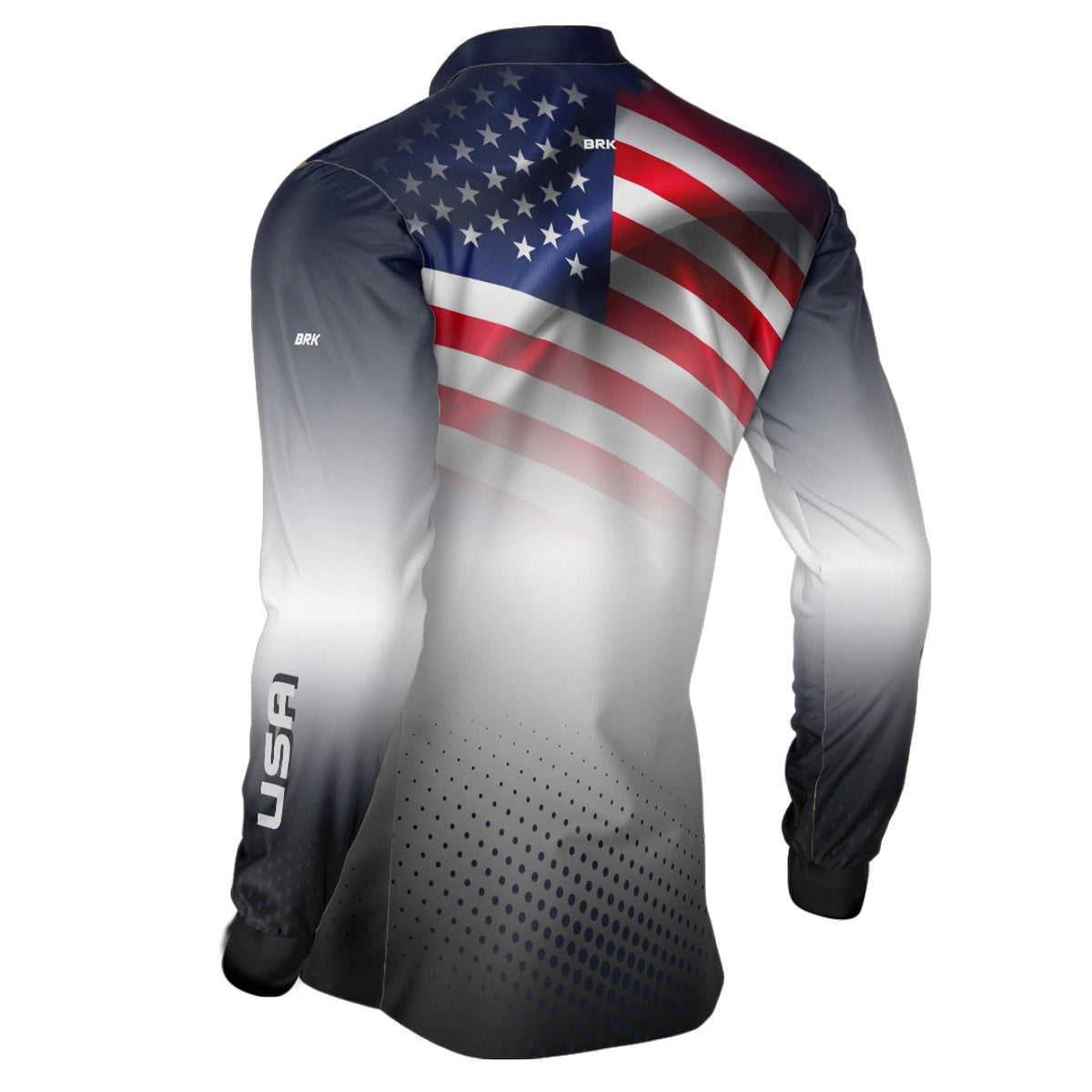 Camisa Agro Brk Branca Estados Unidos com Proteção Solar UV50+ - BRK AGRO
