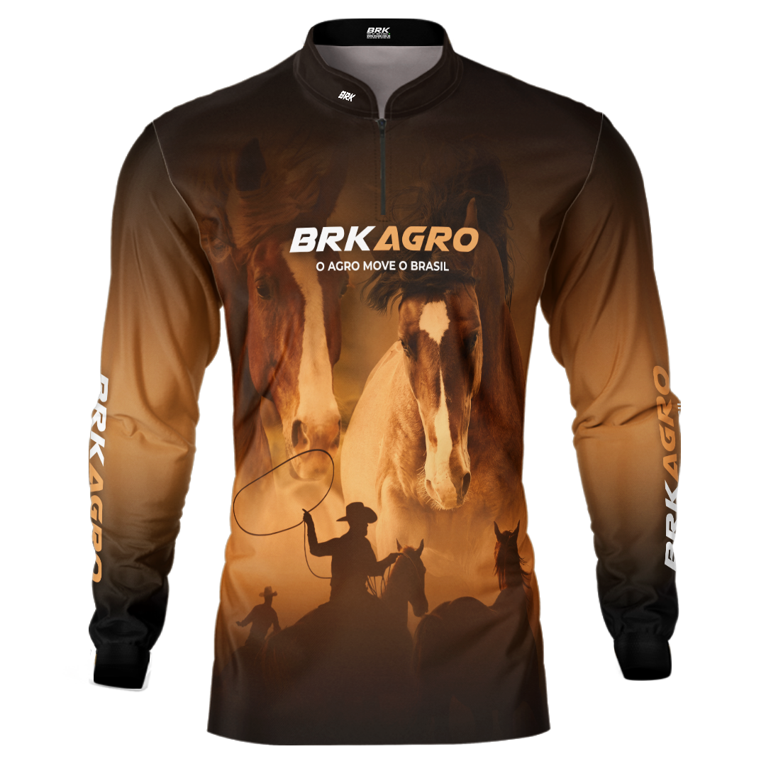 Camisa Agro Brk Cavalos com UV50+ - BRK AGRO