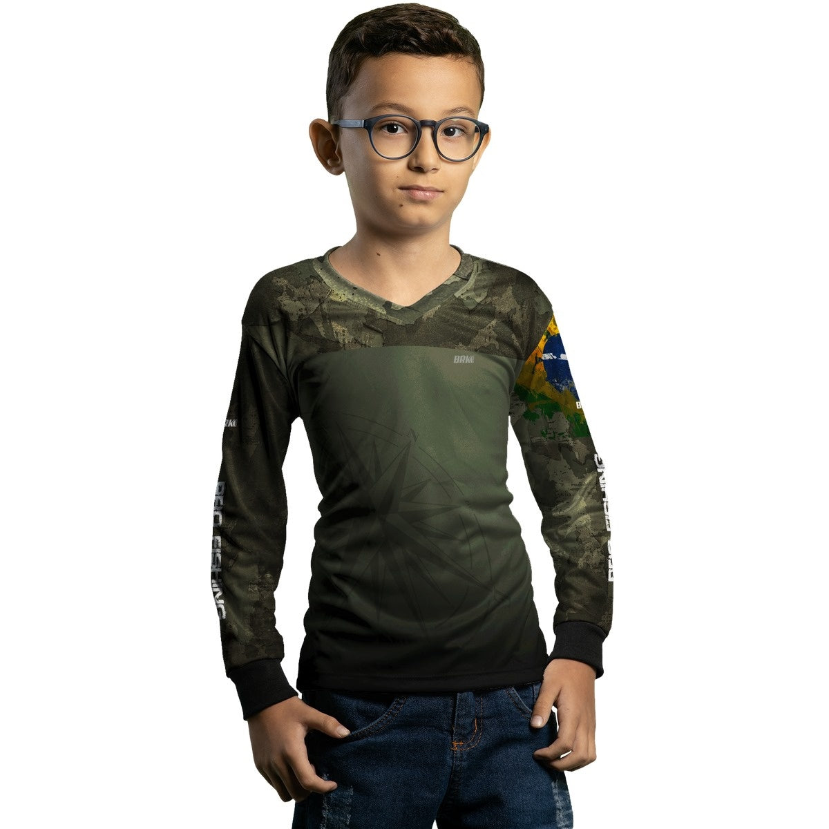 Camisa Agro Brk Bussola Brasil Camuflada com Proteção Solar UV50+ - Brk Agro