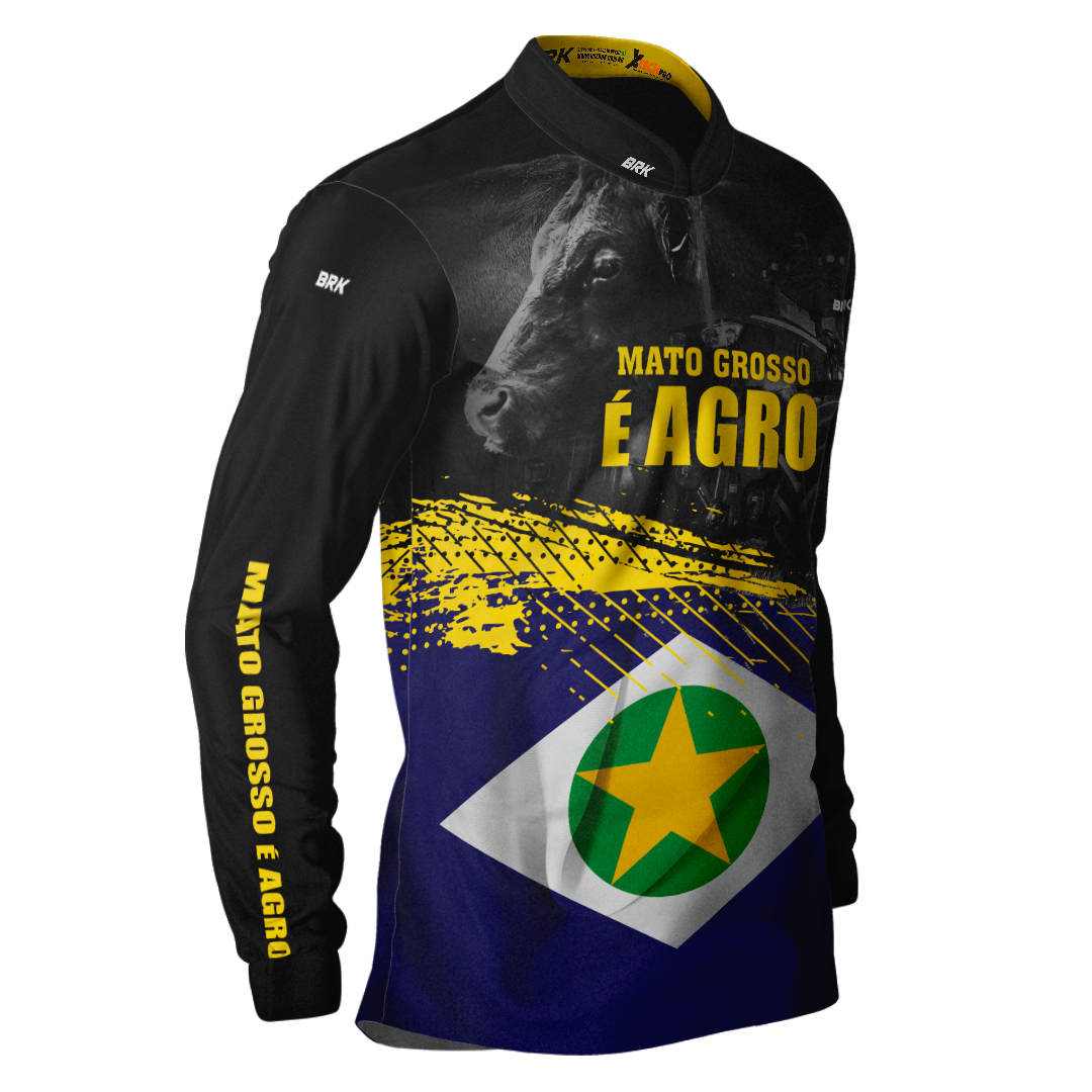 Camisa Agro Brk Mato Grosso é Agro com Proteção Solar UV50+ - BRK AGRO