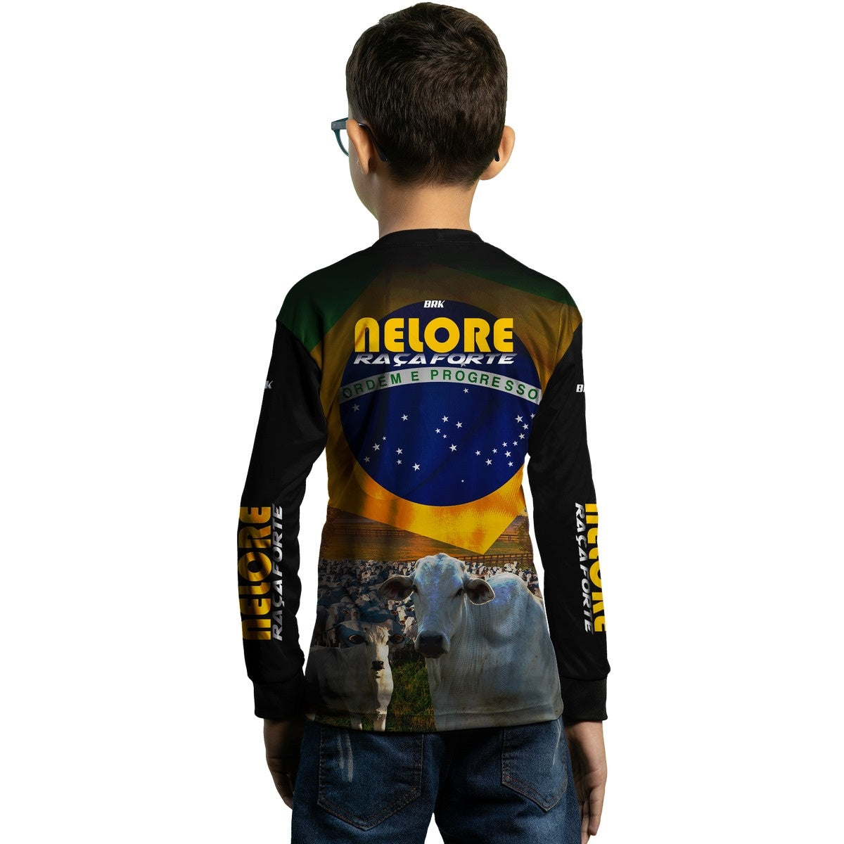 Camisa Agro Brk Nelore Raça Forte Brasil com Proteção Solar UV50+ - BRK AGRO