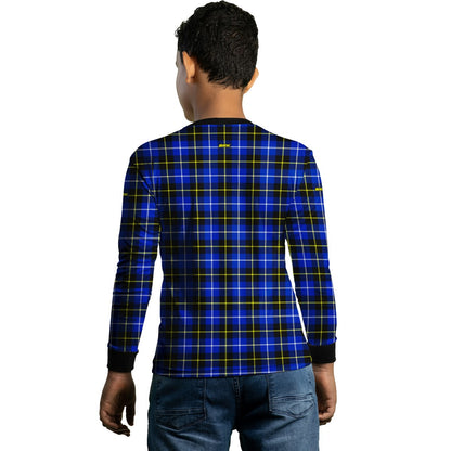 Camisa Agro Brk Country Masculina Xadrez Azul com Proteção Solar UV50+ - BRK AGRO